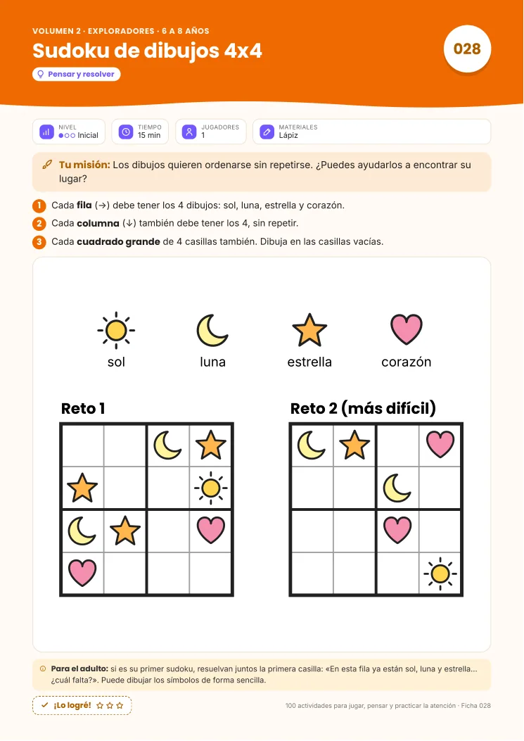 Actividad de sudoku, volumen 2